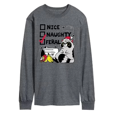 Мужская Симпатичная озорная футболка с диким рисунком с длинным рукавом heather charcoal