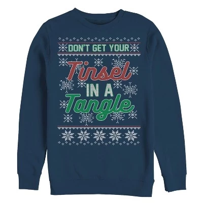 Мужская толстовка Lost Gods Christmas Tinsel in a Tangle с рождественской мишурой, синяя