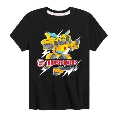 Футболка с рисунком Robots In Disguise с коротким рукавом черного цвета