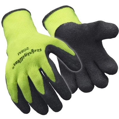 Термозащитные перчатки HiVis Ergo Insulated Gloves - Хорошо видимые, водонепроницаемые, комфортные при температуре 10 ° F, прочные рабочие перчатки для работы в холодную погоду (продаются дюжинами) hivis lime