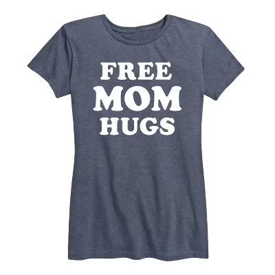 Женская футболка с коротким рукавом Mom Hugs и графическим принтом в стиле Free Mom Hugs, синяя