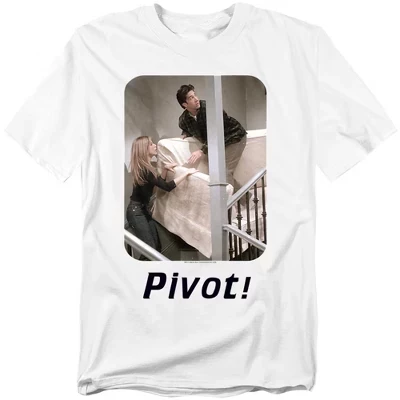 Белая футболка для взрослых Rachel And Ross Pivot