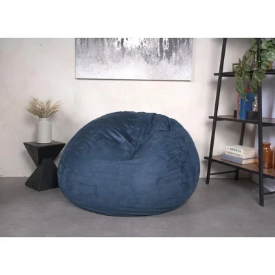 Кресло-мешок Bean Bag со съемным и моющимся чехлом из микроволокна, Диван для отдыха взрослых, Удобный диван для гостиной спальни синего цвета
