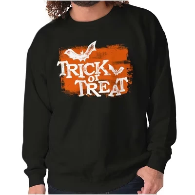 Толстовка Happy Halloween Trick or Treat с изображением летучих мышей для мужчин или женщин, черный