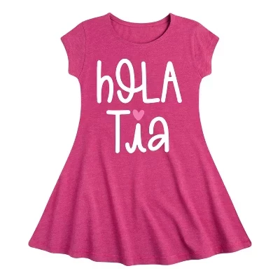 Платье Hola Tia Fit & Flair с коротким рукавом и графичным принтом цвета Хизер фуксия