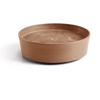 Круглый поддон на колёсах Ecopots для горшка, терракотовый