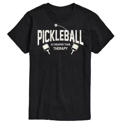 Мужская футболка с коротким рукавом и рисунком Pickleball дешевле, чем Therapy, черная