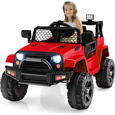 Детский электромобиль Costway 12V джип с пультом, красный