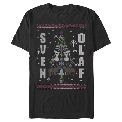 Мужская футболка Ugly Christmas Besties черного цвета