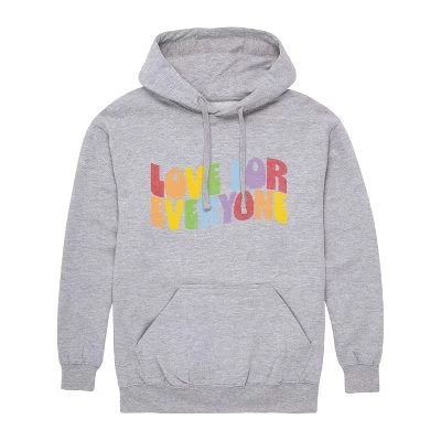 Мужской флисовый пуловер с рисунком Love For Everyone и толстовкой athletic heather