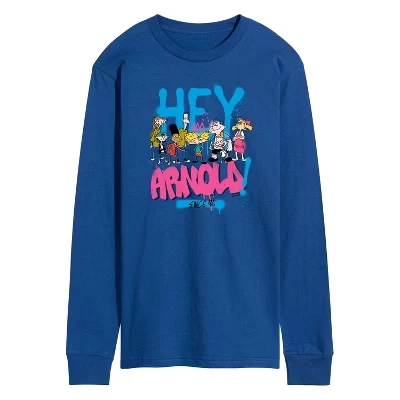 Мужской лонгслив Hey Arnold Arnold Spray Paint 96, синий