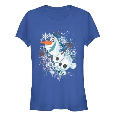 Женская футболка Frozen Olaf Snowflake Storm, синяя