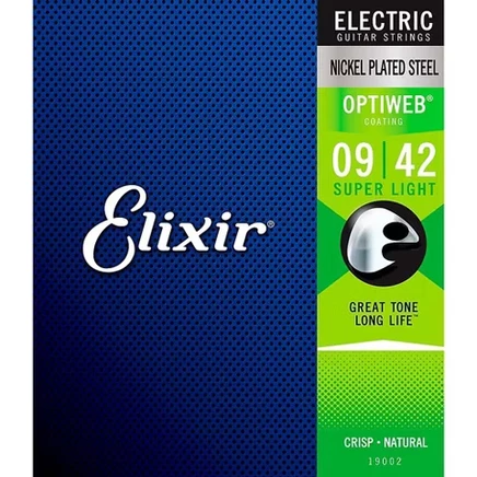 Струны для электрогитары Elixir OPTIWEB, сверхлегкие