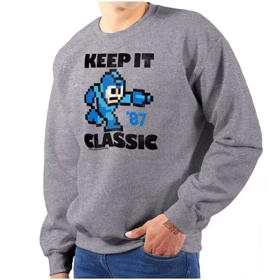 Лицензионная толстовка Mega Man Keep it Classic 80-х годов для игр для мужчин и женщин