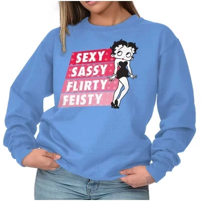Женский свитшот Brisco Brands Betty Boop, дерзкий, синий
