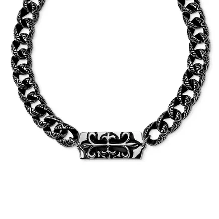 Мужское ожерелье Black Bow Jewelry, флер-де-лис, 24 дюйма