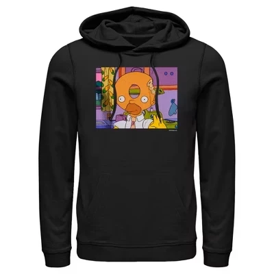 Мужская толстовка с капюшоном Homer Donut Head Pull Over черного цвета