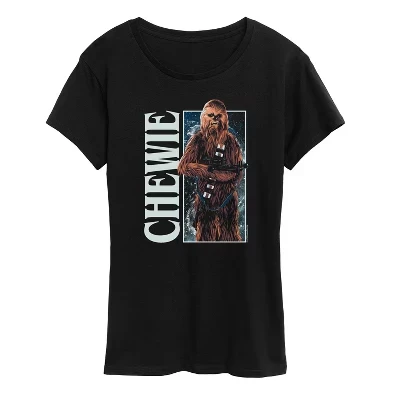 Женская футболка с коротким рукавом и рисунком Chewie, черная
