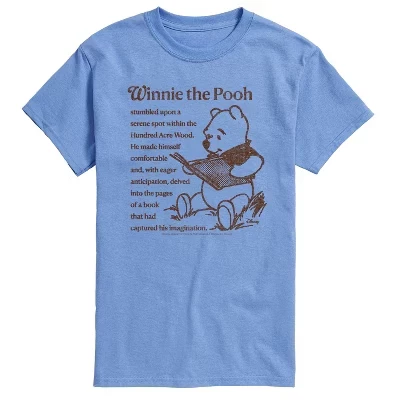 Мужская футболка Winnie the Pooh с принтом Pooh Book, синяя