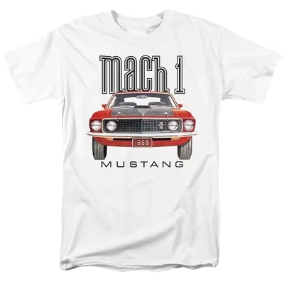 Мужская футболка Mustang 69 Mach 1 белого цвета