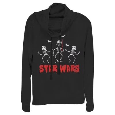 Женская толстовка Star Wars Vader Skeletons, черная