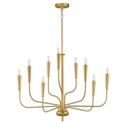 Люстра Vela 9 - Light из матовой латуни