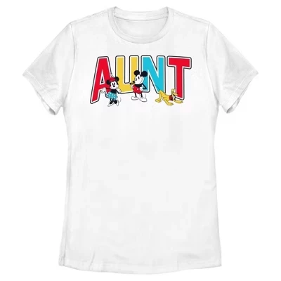 Женская футболка Mickey & Friends Aunt, белая