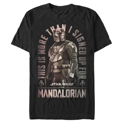 Мужская футболка The Mandalorian Shining Mando черного цвета