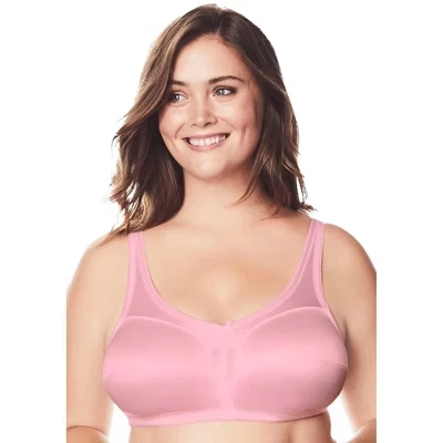 Атласный беспроводной бюстгальтер Comfort из розового кварца