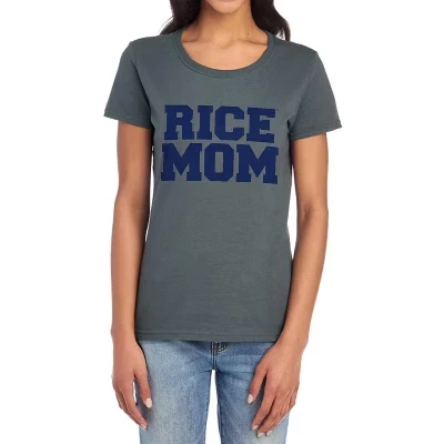 Женская футболка Rice University Mom цвета древесного угля