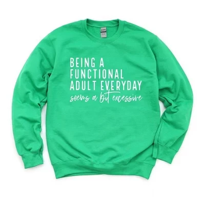 Женская толстовка с графическим принтом Functional Adult grass