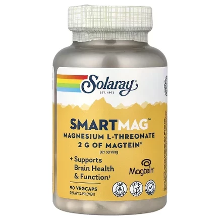 Магний Solaray SmartMag L-треонат, 90 капсул