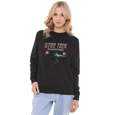 Женская толстовка из мультсериала Uss Enterprise Crew, черная