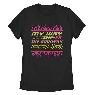 Женская футболка My Way or Highway черного цвета