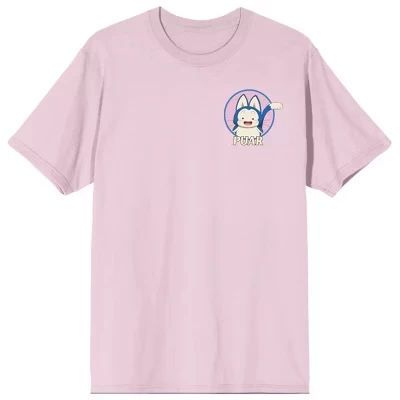 Мужская розовая футболка с коротким рукавом Dragon Ball Daima Puar розового цвета