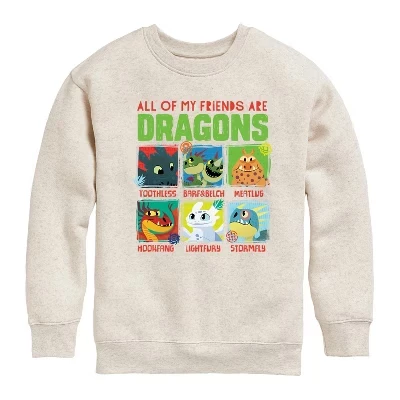 Флисовая толстовка с длинным рукавом All My Friends Are Dragons с рисунком натуральный