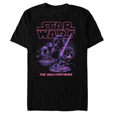 Мужская футболка Star Wars Retro Saga, черная