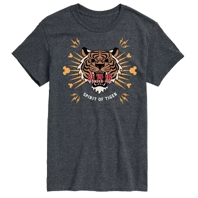 Мужская футболка с коротким рукавом Spirit of the Tiger и графическим рисунком heather charcoal