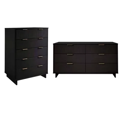 Спальный гарнитур Manhattan Comfort Granville, черный