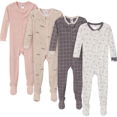Детские пижамы Gerber, 4 шт., собаки