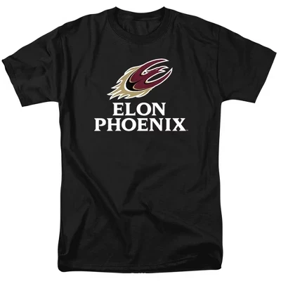 Мужская футболка с официальным логотипом Университета Элона Феникса Phoenix Logo черная