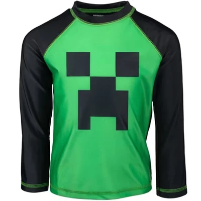 Футболка для плавания Alex Steve Rash Guard от маленького ребенка до большого ребенка зеленая