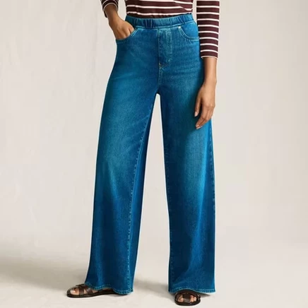 Женские джинсы Lands End Starfish Denim широкие с высокой талией, индиго