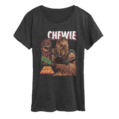 Женская футболка Chewie Boxes с коротким рукавом и графическим рисунком heather charcoal