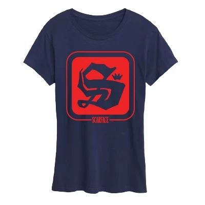 Женская футболка Scarface Logo Symbol, синяя