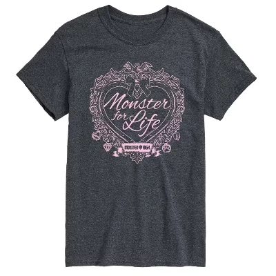 Мужская футболка Monster For Life Coquette с коротким рукавом и графическим рисунком heather charcoal