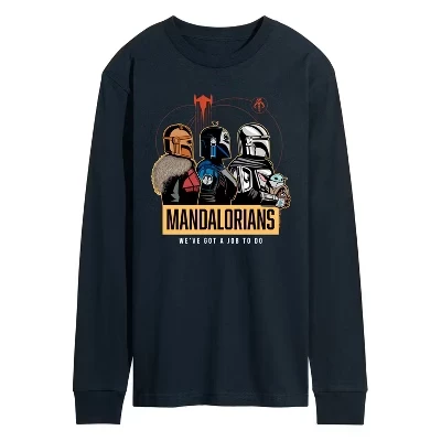 Мужская футболка с длинным рукавом и графическим рисунком Mandalorian Mando Space