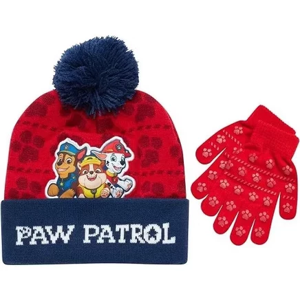 Комплект зимней шапки, варежек или перчаток для мальчиков Paw Patrol для детей 2-7 лет, перчатки 4-7 лет