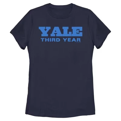 Женская футболка Yale «Third Year Logo», синяя