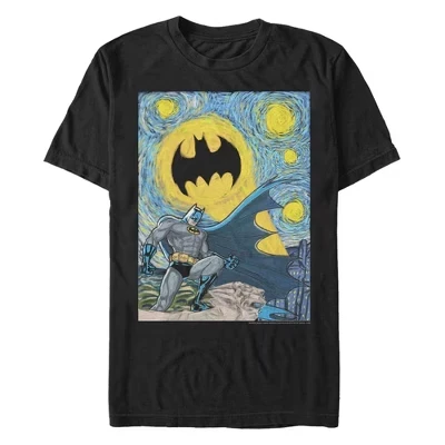 Мужская футболка Batman Gotham Starry Night черного цвета